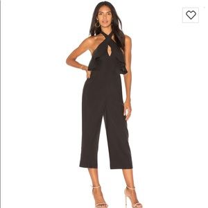 BCBG Revolve Ruffle Halter Jumpsuit